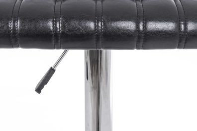 Bizzotto - Barhocker Barcley 2er-Set aus Kunstleder, Schwarz