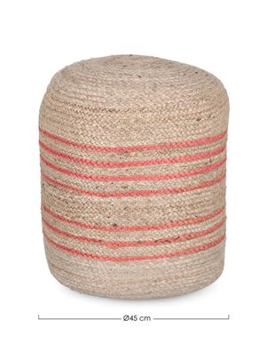 Bizzotto - Pouf Ankit aus Jute, Orange