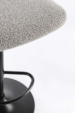 Bizzotto - Barhocker Rafael 2er-Set, Schwarz / Beige