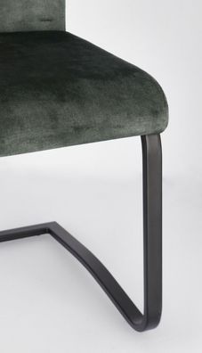 Bizzotto - Esszimmerstuhl Kenneth 4er-Set aus Samt, Dunkelgrén