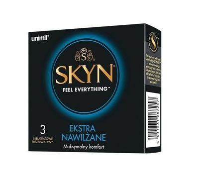 Unimil Skyn Latexfrei Kondome Extra Feuchtigkeit, 3 Stueck Packung