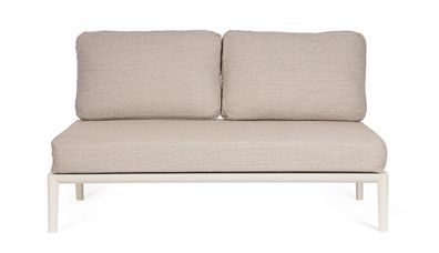 Bizzotto - Gartenmodulsofa Gerald aus Aluminium Einzel-Element, Pelikan