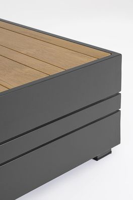 Bizzotto - Gartensofa Osten aus Aluminium, Anthrazit