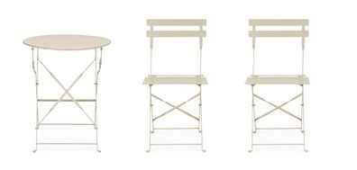 Bizzotto - Garten-Set Austin, Stéhle & Tisch, Gips