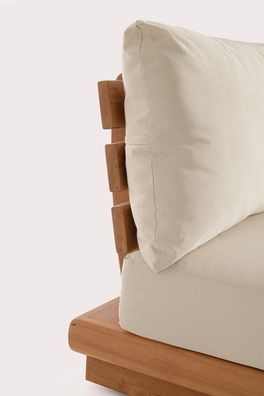Bizzotto - Gartenmodulsofa Delgada aus Teakholz, Sessel-Element