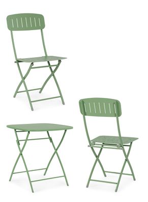 Bizzotto - Garten-Set Yvonne aus Metall, Salbei