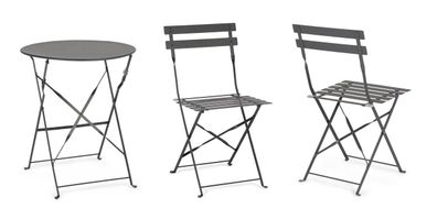Bizzotto - Garten-Set Austin, Stéhle & Tisch, Anthrazit