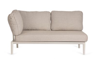 Bizzotto - Gartenmodulsofa Gerald aus Aluminium Eck-Element, Pelikan