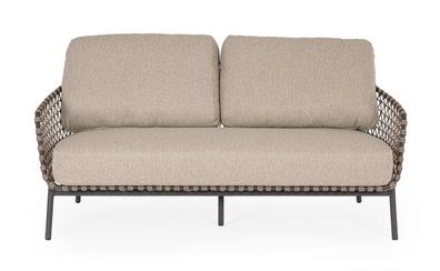 Bizzotto - Gartensofa Ivissa aus Metall, Anthrazit