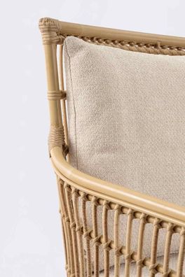 Bizzotto - Gartensofa Adelma Ratten-Optik, Natur