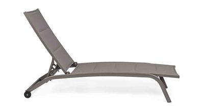 Bizzotto - Sonnenliege Cleopass 2er-Set aus Aluminium, Taupe