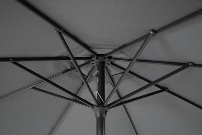 Bizzotto - Sonnenschirm Kalife aus Metall ß 300 cm, Dunkelgrau