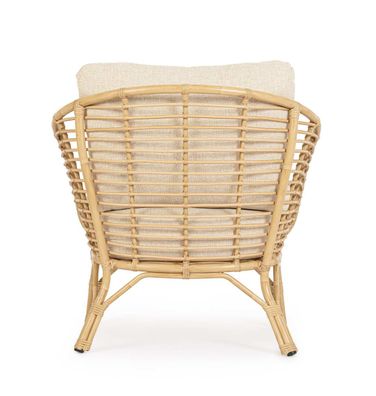 Bizzotto - Gartensessel Mabel aus Rattan, Natur