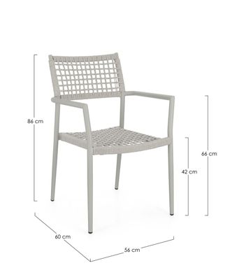 Bizzotto - Gartenstuhl Caleta aus Aluminium, Saturn / Saturn
