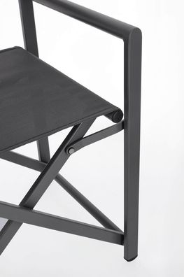 Bizzotto - Regiestuhl Taylor 2er-Set aus Aluminium, Anthrazit
