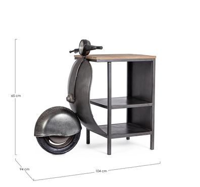 Bizzotto - Regal Vespa aus Metall, Grau