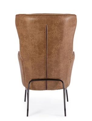 Bizzotto - Sessel Nasira aus Kunstleder, Braun