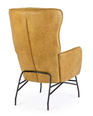 Bizzotto - Sessel Nasira aus Kunstleder, Senf