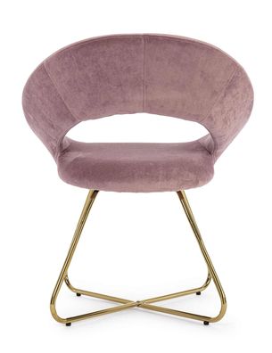 Bizzotto - Sessel Vanity aus Samt, Rosa/Gold