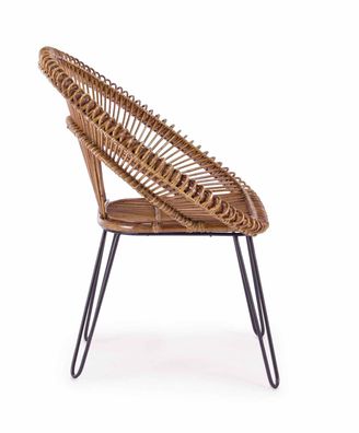 Bizzotto - Sessel Esteban aus Rattan, Braun