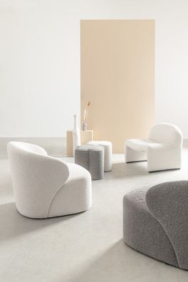 Bizzotto - Sessel Babila aus Boucle-Stoff, Natur