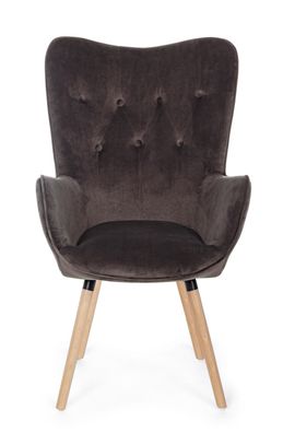 Bizzotto - Sessel Juliet in Samt-Optik, Braun