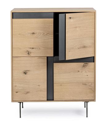 Bizzotto - Highboard Stanwood aus Eichenholz, 90 cm