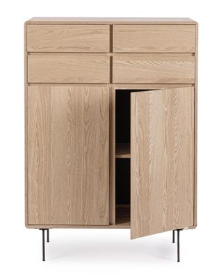 Bizzotto - Highboard Widald aus Eschenholz, Natur