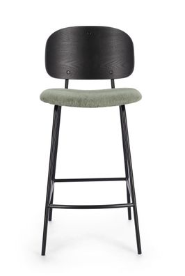 Bizzotto - Barhocker Sienna 2er-Set aus Stoff, Grén
