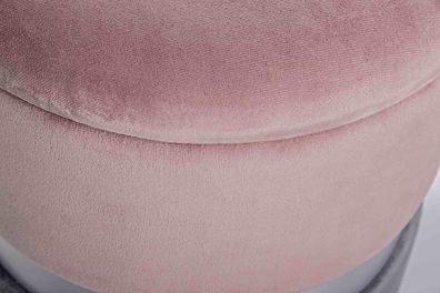 Bizzotto - Pouf Polina 2er-Set zweifarbig, Rosa/Grau