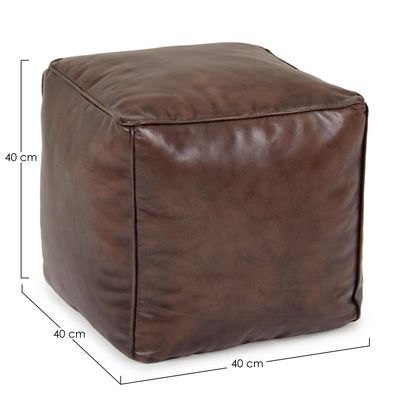 Bizzotto - Pouf Mendez aus Leder, Braun