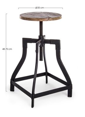 Bizzotto - Hocker Revolve aus Mangoholz, 48 cm