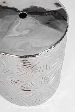 Bizzotto - Hocker Sfinge Leaf aus Keramik, Silber