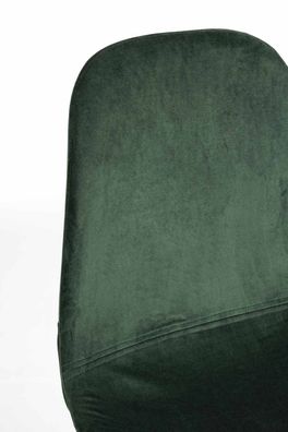 Bizzotto - Esszimmerstuhl Irelia 4er-Set aus Samt, Dunkelgrén
