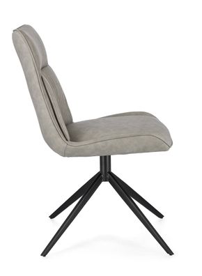 Bizzotto - Esszimmerstuhl Jordan aus Kunstleder, Taupe