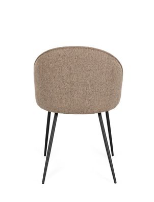 Bizzotto - Esszimmerstuhl New Tanya 4er-Set aus Stoff, Kaffeebraun