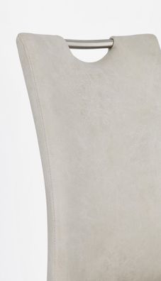 Bizzotto - Esszimmerstuhl Kenneth 4er-Set aus Kunstleder, Beige