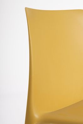 Bizzotto - Stuhl Chloris 4er-Set aus Kunststoff, Ocker