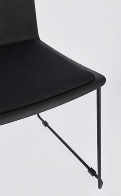 Bizzotto - Esszimmerstuhl Giulia 4er-Set aus Metall, Schwarz/Schwarz