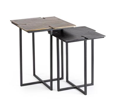 Bizzotto - Beistelltisch Aziza 2er-Set aus Metall