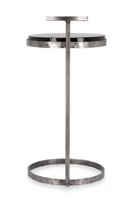 Bizzotto - Beistelltisch Zayla aus Metall Rund ß 31 cm, Silber