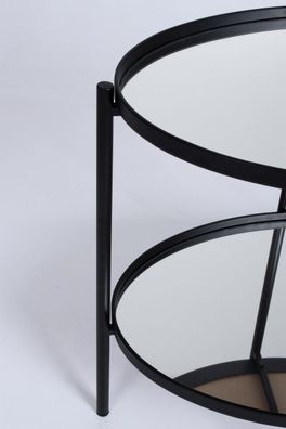 Bizzotto - Beistelltisch Jens Oval aus Metall, Schwarz