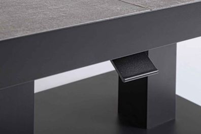 Bizzotto - Esstisch Truman Höhenverstellbar, 140x85x49-72 cm, Anthrazit