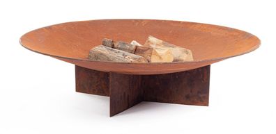 Bizzotto - Feuerschale Nebraska aus Metall Rund 100 cm, Rost