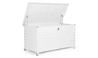 Bizzotto - Gartentruhe Atlantic aus Aluminium 141 cm, Weiß