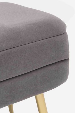 Bizzotto - Bank Pavlina aus Samt 50 cm, Grau