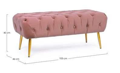 Bizzotto - Bank Giacinta aus Samt, Rosa