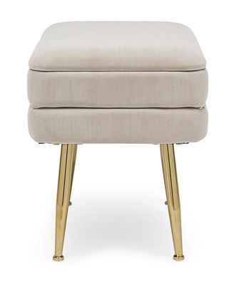 Bizzotto - Bank Pavlina aus Samt 50 cm, Beige