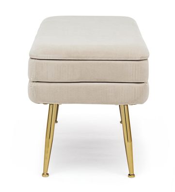 Bizzotto - Bank Pavlina aus Samt 80 cm, Beige