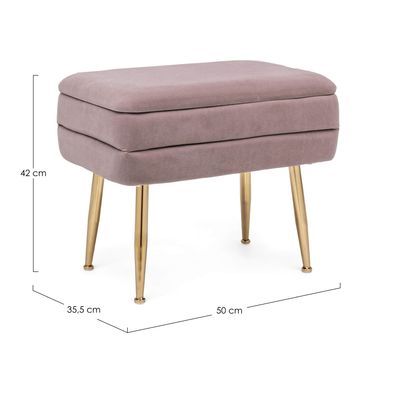 Bizzotto - Bank Pavlina aus Samt 50 cm, Rosa